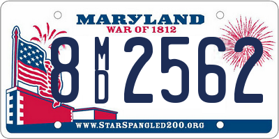 MD license plate 8MD2562