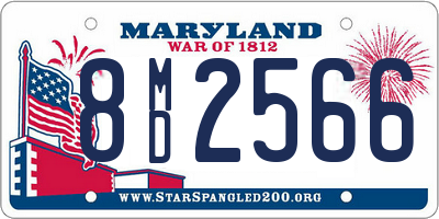 MD license plate 8MD2566