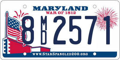 MD license plate 8MD2571