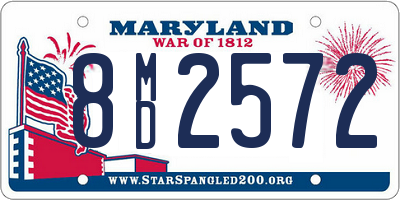 MD license plate 8MD2572