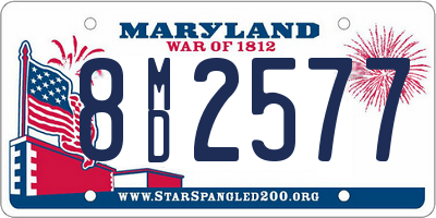 MD license plate 8MD2577