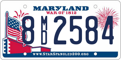 MD license plate 8MD2584