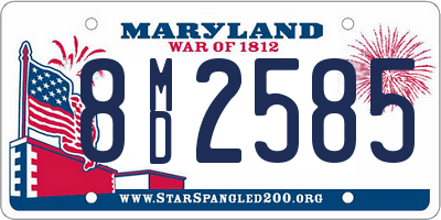 MD license plate 8MD2585