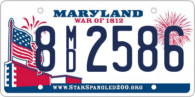 MD license plate 8MD2586