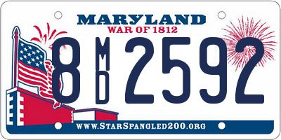 MD license plate 8MD2592
