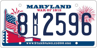 MD license plate 8MD2596