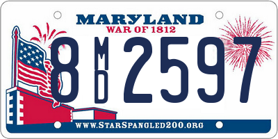 MD license plate 8MD2597