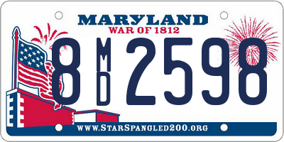 MD license plate 8MD2598