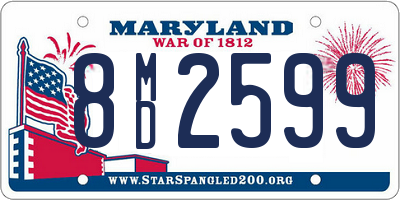 MD license plate 8MD2599