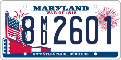 MD license plate 8MD2601