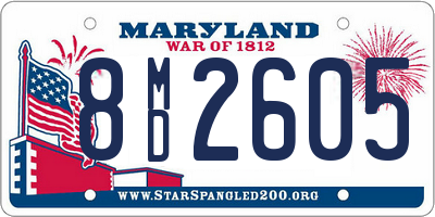 MD license plate 8MD2605