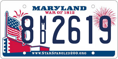 MD license plate 8MD2619