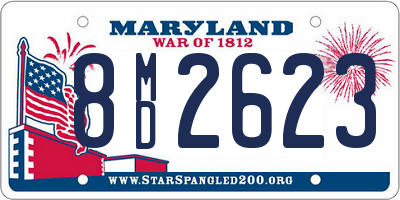 MD license plate 8MD2623