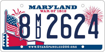 MD license plate 8MD2624