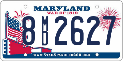 MD license plate 8MD2627