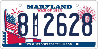 MD license plate 8MD2628