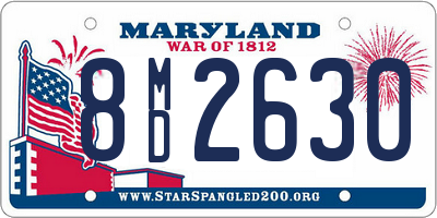 MD license plate 8MD2630