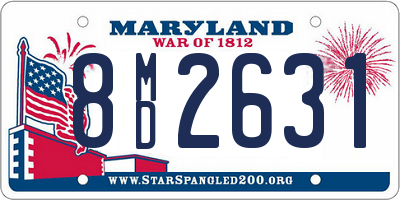 MD license plate 8MD2631