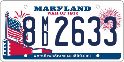 MD license plate 8MD2633