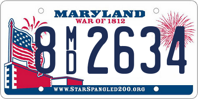 MD license plate 8MD2634