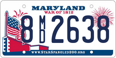 MD license plate 8MD2638