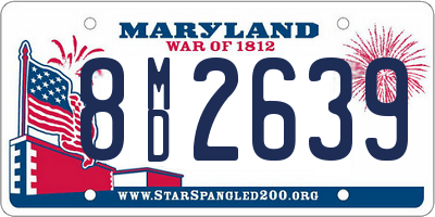 MD license plate 8MD2639