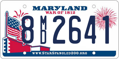 MD license plate 8MD2641