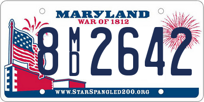 MD license plate 8MD2642