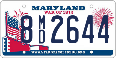 MD license plate 8MD2644