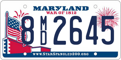 MD license plate 8MD2645