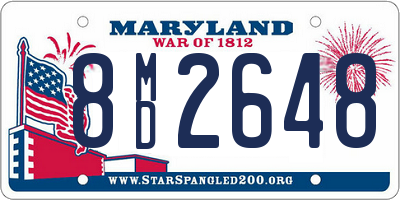 MD license plate 8MD2648