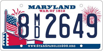 MD license plate 8MD2649