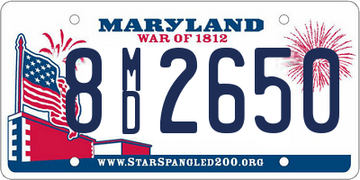 MD license plate 8MD2650