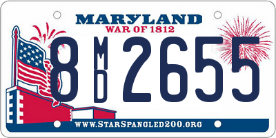 MD license plate 8MD2655