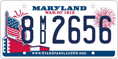 MD license plate 8MD2656