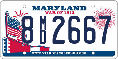 MD license plate 8MD2667