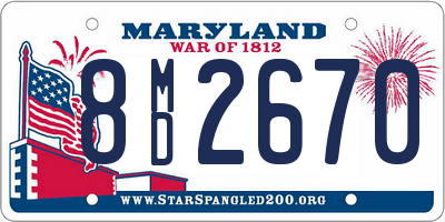 MD license plate 8MD2670