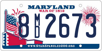 MD license plate 8MD2673