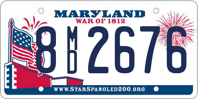 MD license plate 8MD2676