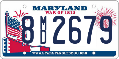 MD license plate 8MD2679