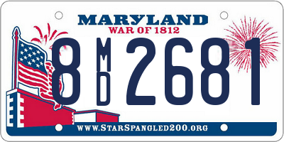 MD license plate 8MD2681