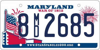 MD license plate 8MD2685