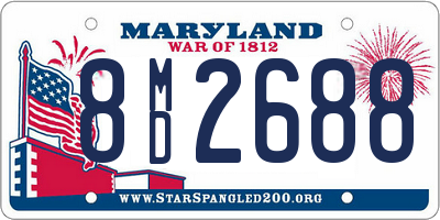 MD license plate 8MD2688