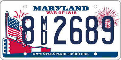 MD license plate 8MD2689