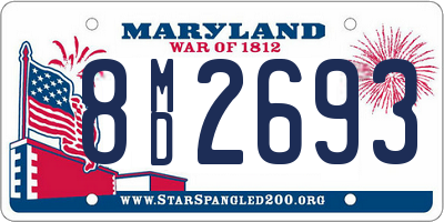 MD license plate 8MD2693