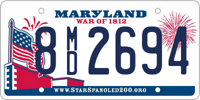 MD license plate 8MD2694