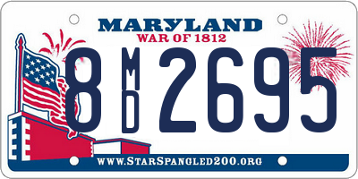 MD license plate 8MD2695