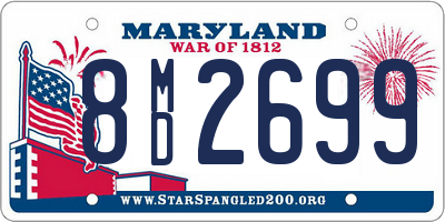 MD license plate 8MD2699