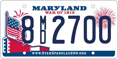 MD license plate 8MD2700