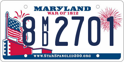 MD license plate 8MD2701